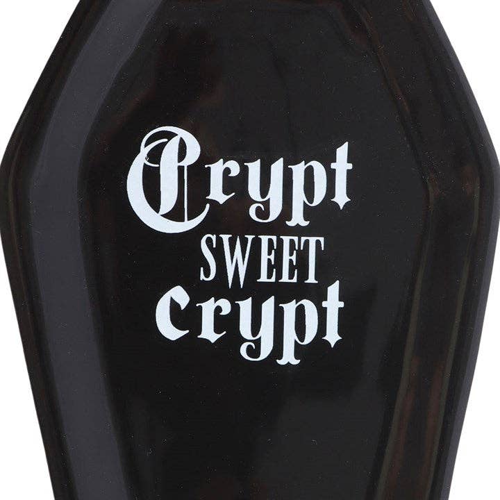 Crypt Sweet Crypt Gothic Halloween Coffin Shaped Trinket Tray