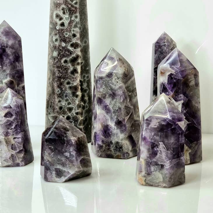 Dream Amethyst Crystal Prism: 1.1-1.4kg