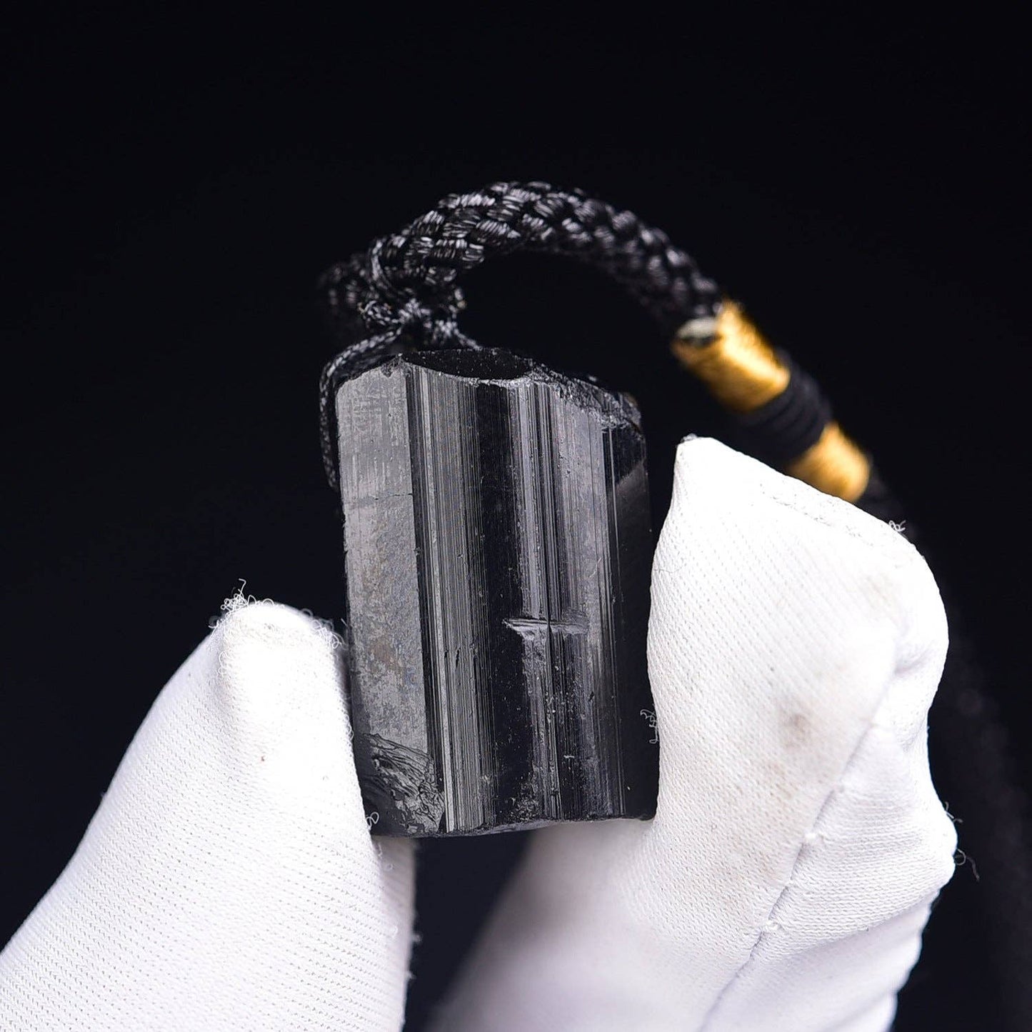 Raw Black Tourmaline Protection Pendant Necklace