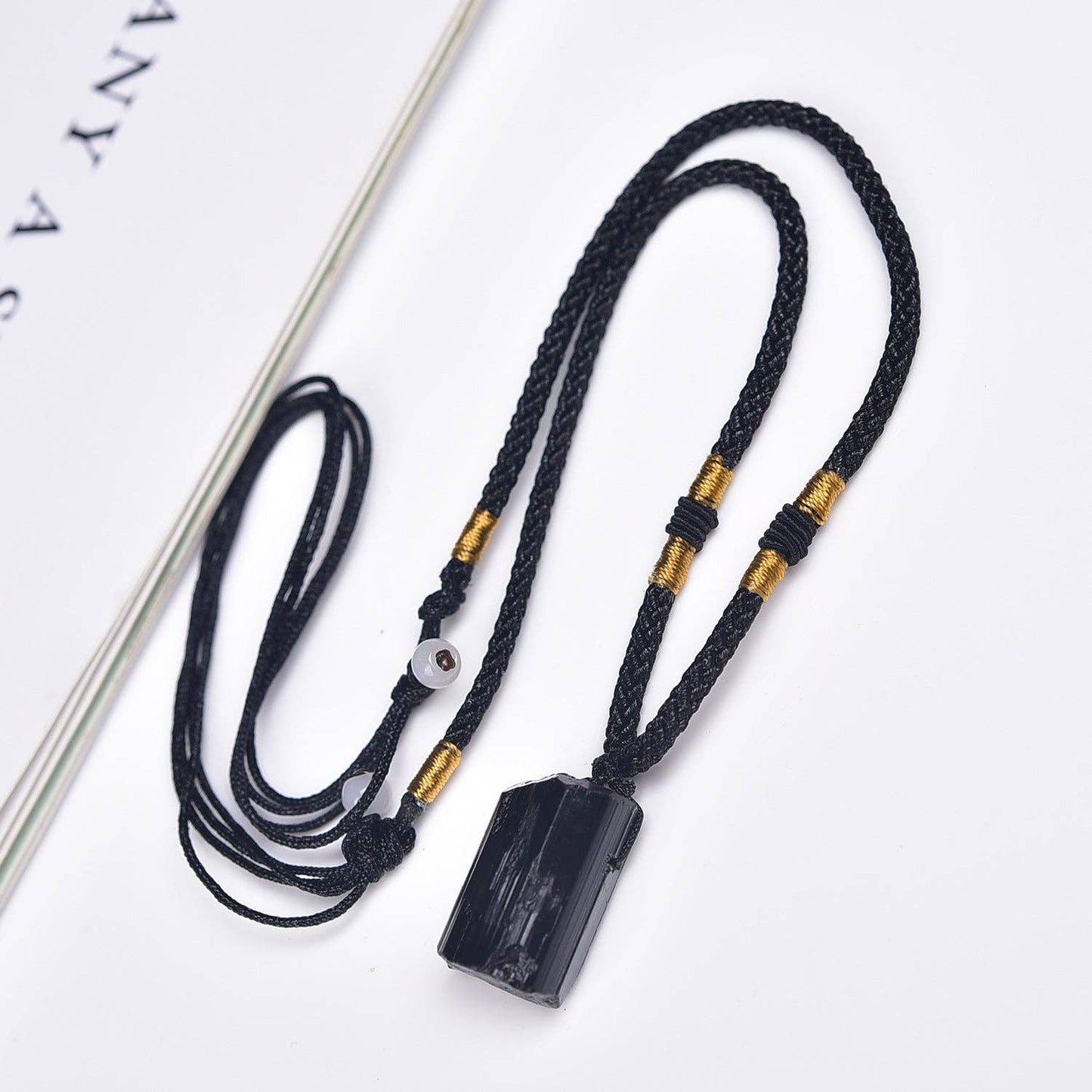 Raw Black Tourmaline Protection Pendant Necklace