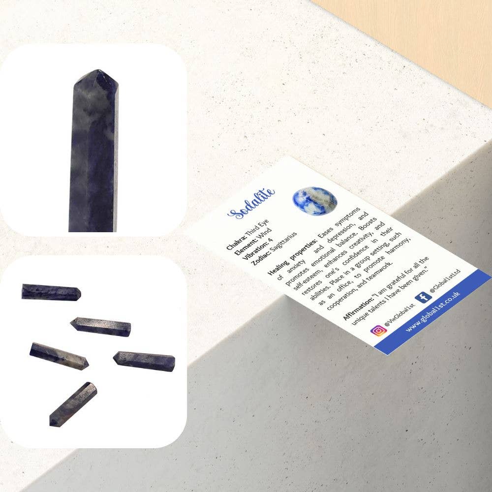 Mini Sodalite Crystal Pencil, 20-30mm