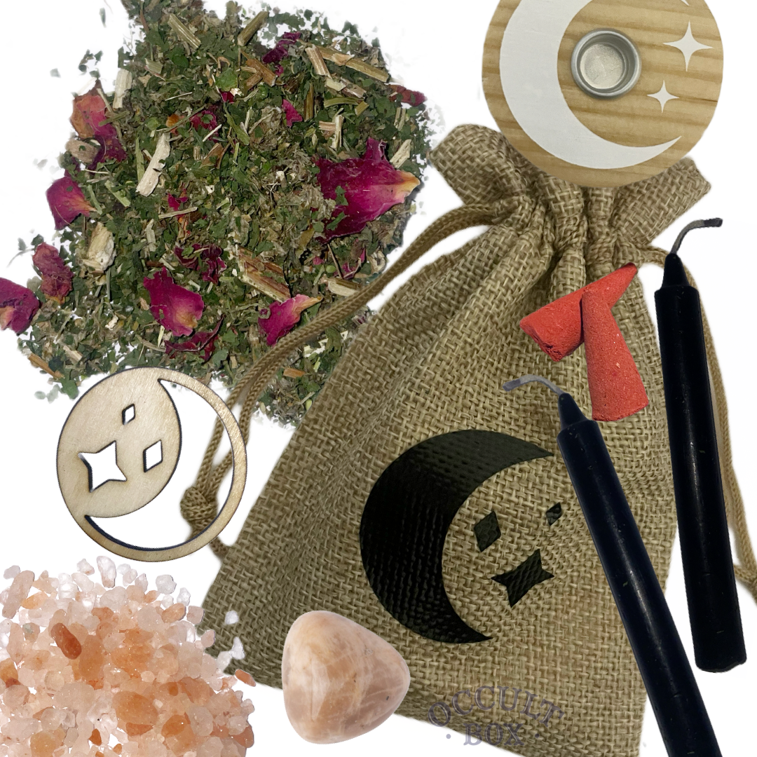 Full Moon Spells & Ritual Kit - Witchcraft gift Set bag