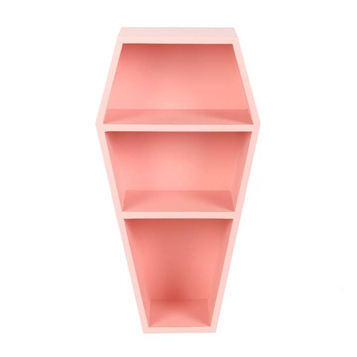 Pastel Pink Gothic Halloween Coffin Shelf