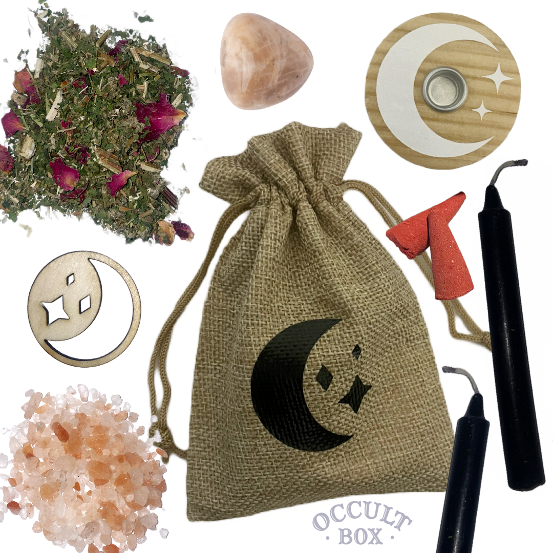 Full Moon Spells & Ritual Kit - Witchcraft gift Set bag