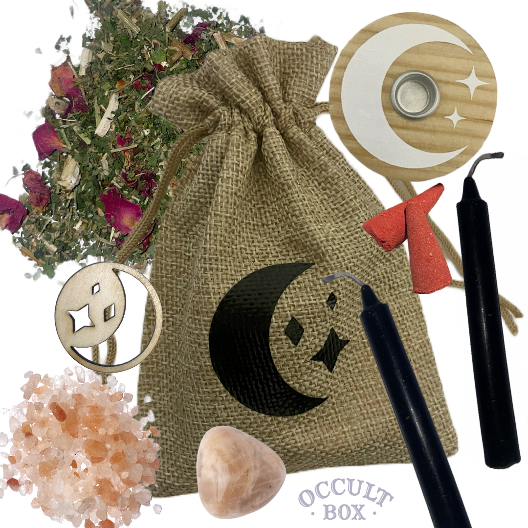 Full Moon Spells & Ritual Kit - Witchcraft gift Set bag