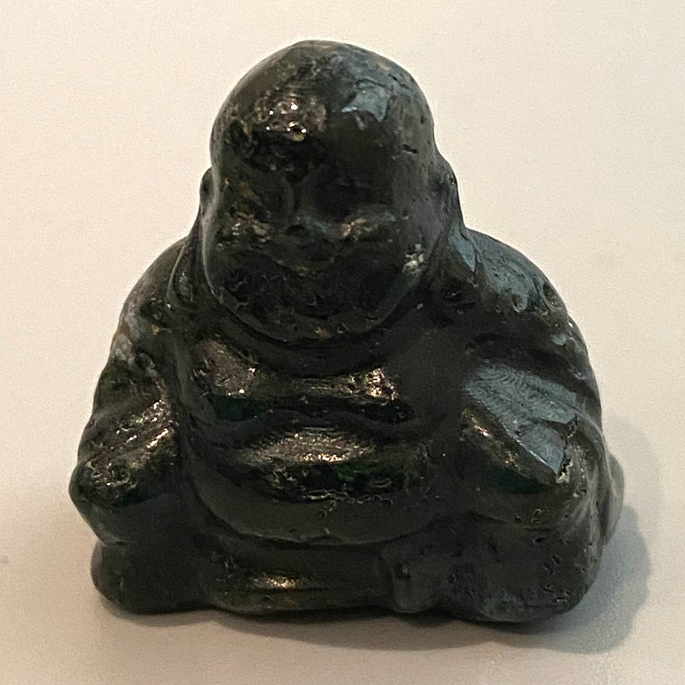 Gemstone Buddha, 2.5x2.5x1cm: Moss Agate