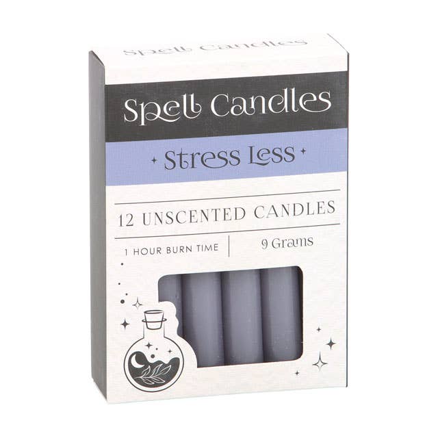 Pack of 12 Lavender Stress Less Magic Spell Candles