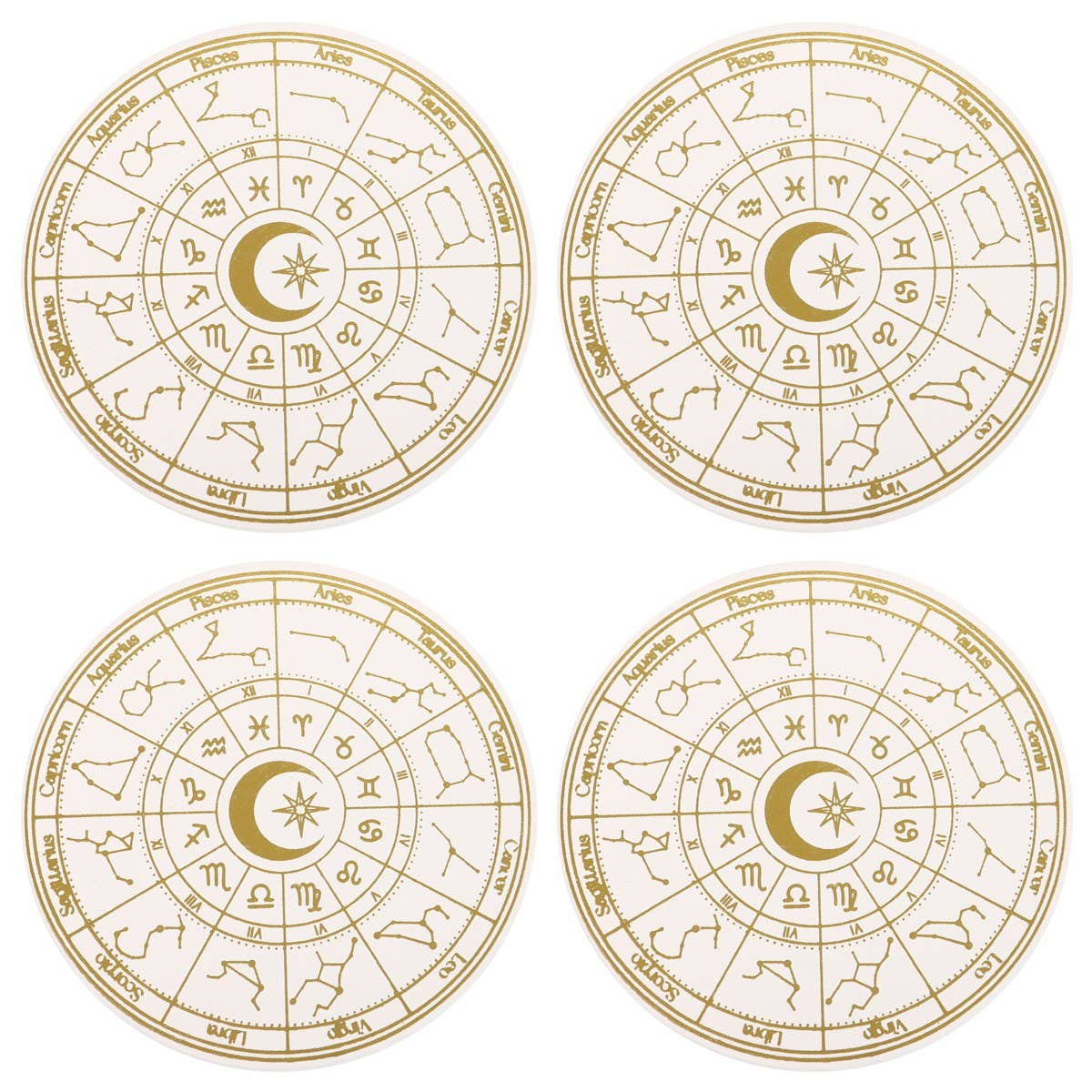 Astrology Wheel Coaster Set