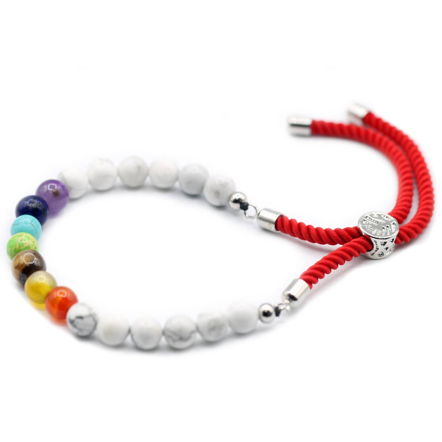 White Howlite and Seven Chakra bracelet