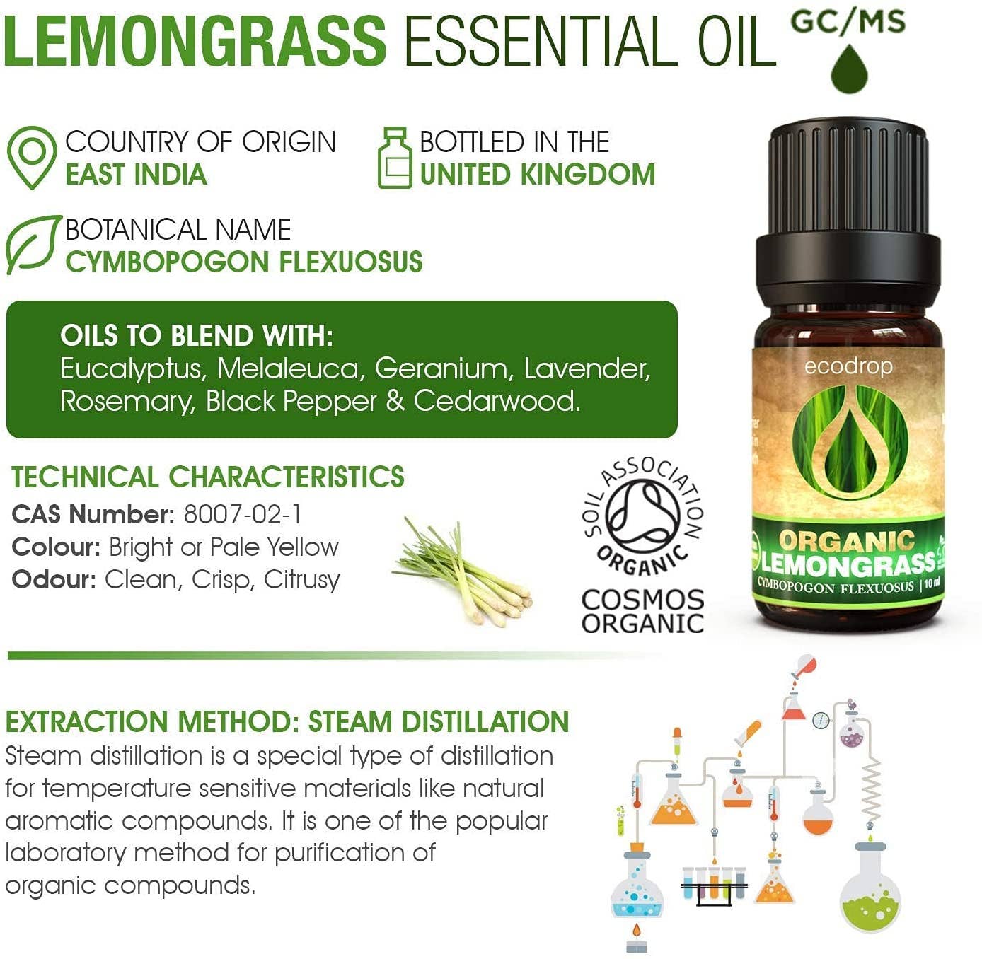 Organic Lemongrass Essential Oil