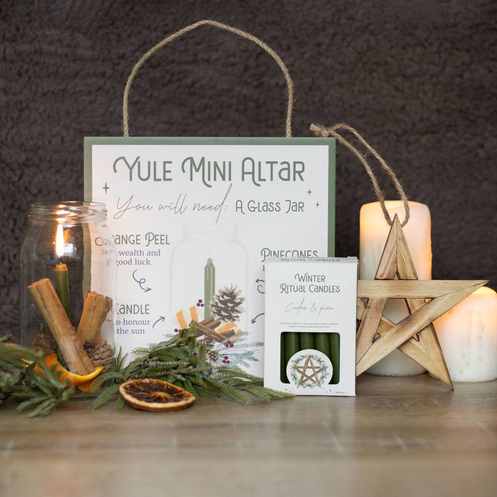 Cedar & Pine Winter Ritual Magic Spell Candles