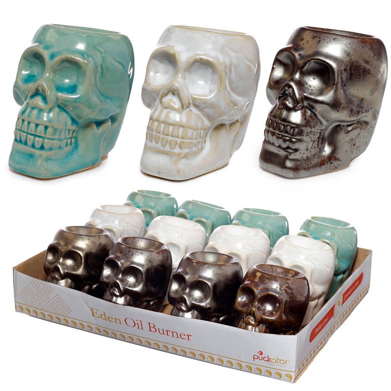 Eden Mini Ceramic Skull Oil Burner