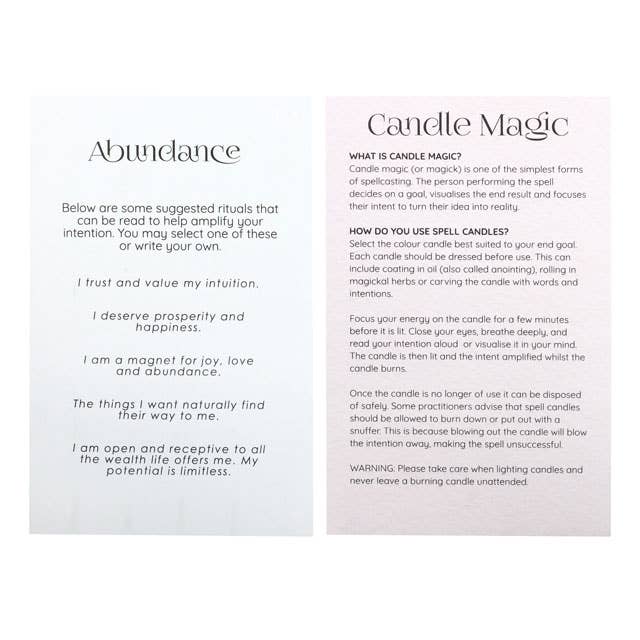 Pack of 12 Light Green Abundance Magic Spell Candles