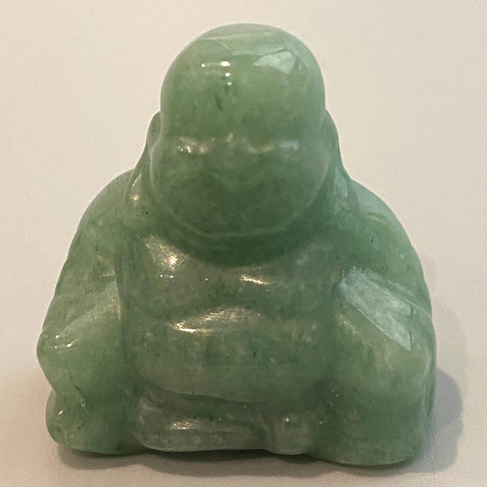 Gemstone Buddha, 2.5x2.5x1cm: Green Aventurine