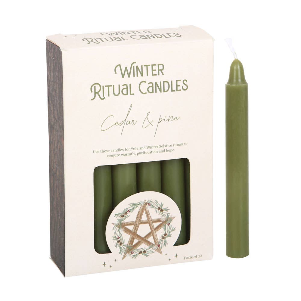 Cedar & Pine Winter Ritual Magic Spell Candles