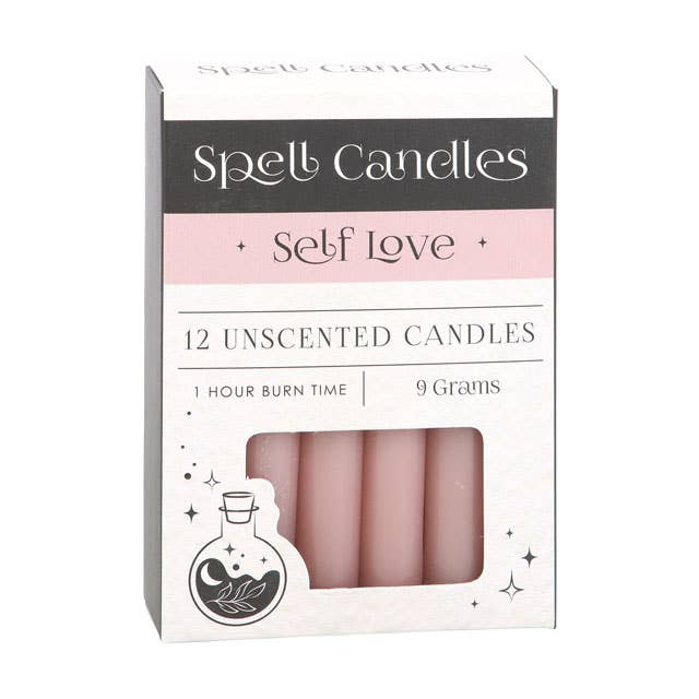 Pack of 12 Light Pink Self Love Magic Spell Candles