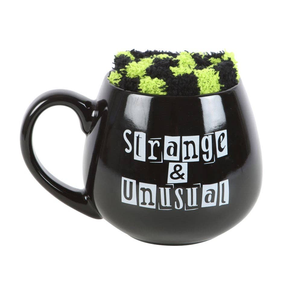 Strange & Unusual Gothic Mug and Socks Set