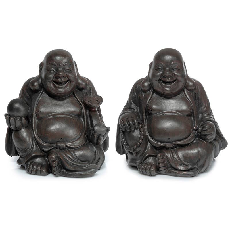 Peace of the East Wood Effect Mini Chinese Laughing Buddha