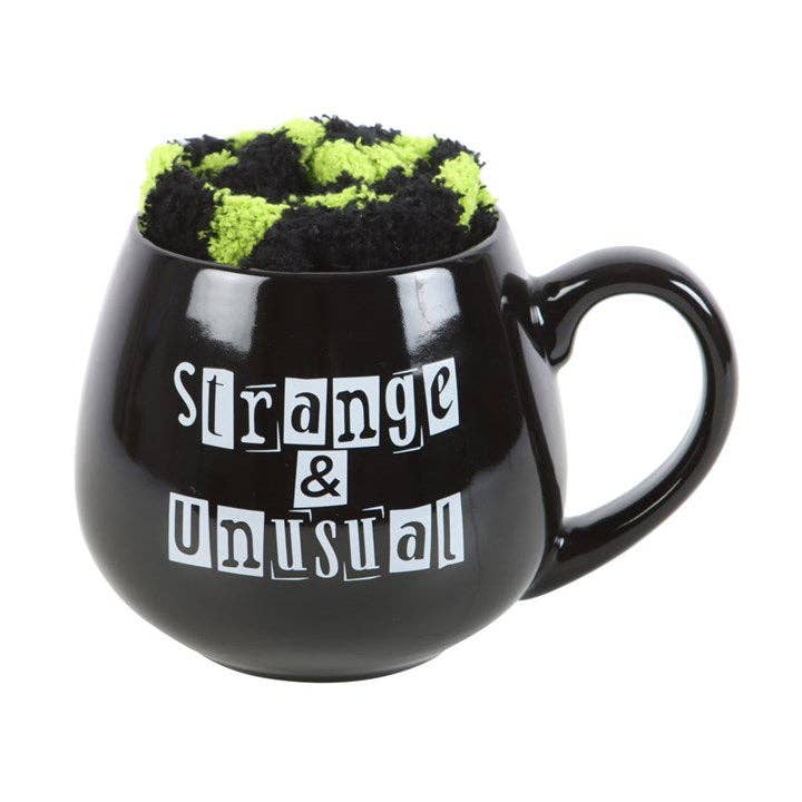 Strange & Unusual Gothic Mug and Socks Set