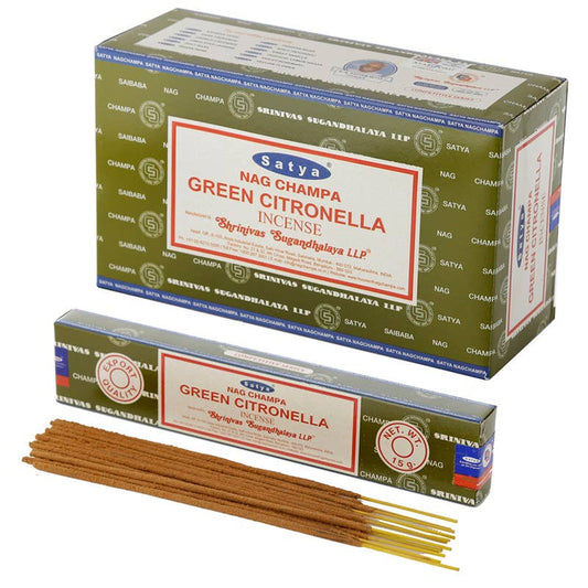 Satya Green Citronella Nag Champa Incense Sticks