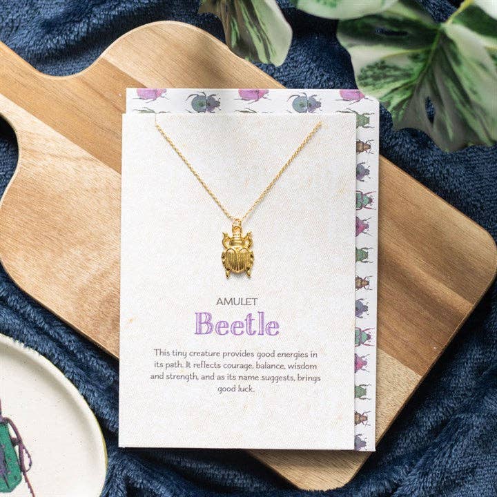 Lucky Beetle Necklace Card