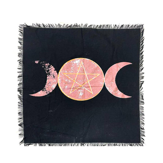 TRIPLE MOON 18″ X 18″ ALTAR CLOTH TAPESTRY