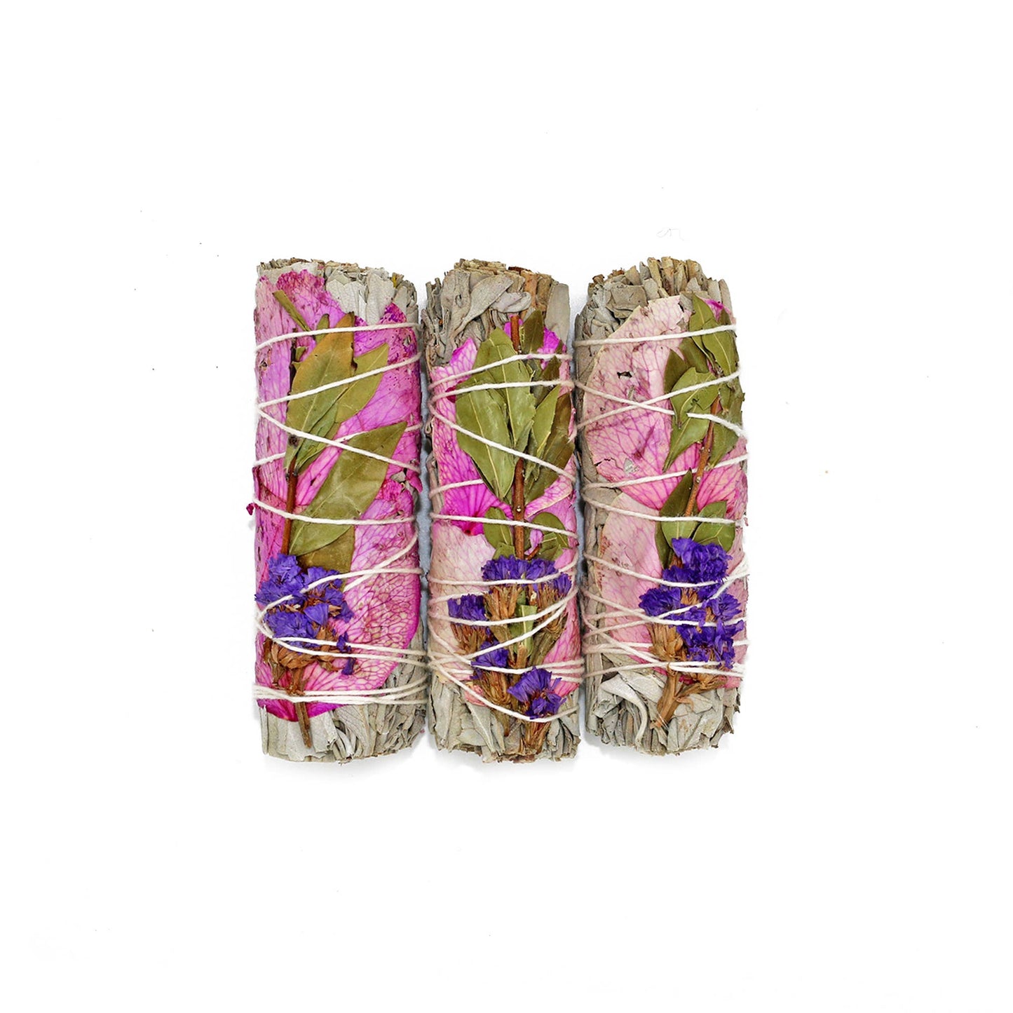 'Meadow Fresh' Floral White Sage Smudge Stick (4 in.)