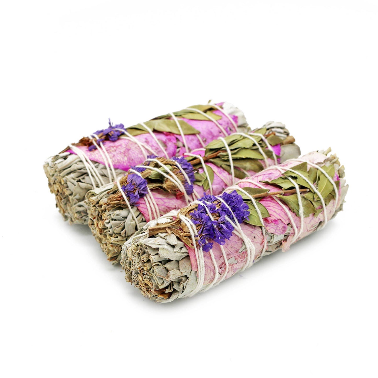 'Meadow Fresh' Floral White Sage Smudge Stick (4 in.)