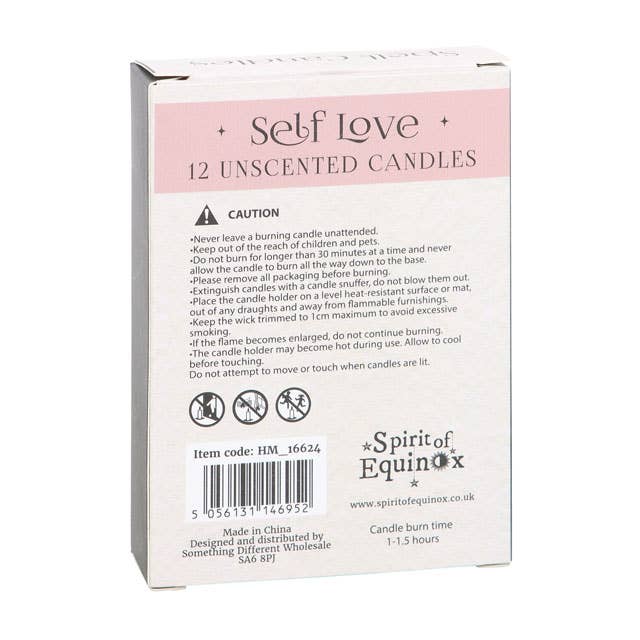 Pack of 12 Light Pink Self Love Magic Spell Candles