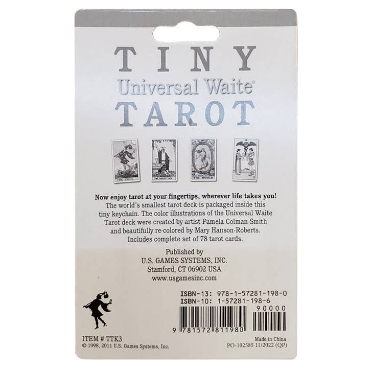 Tiny Universal Tarot Deck in a Keychain