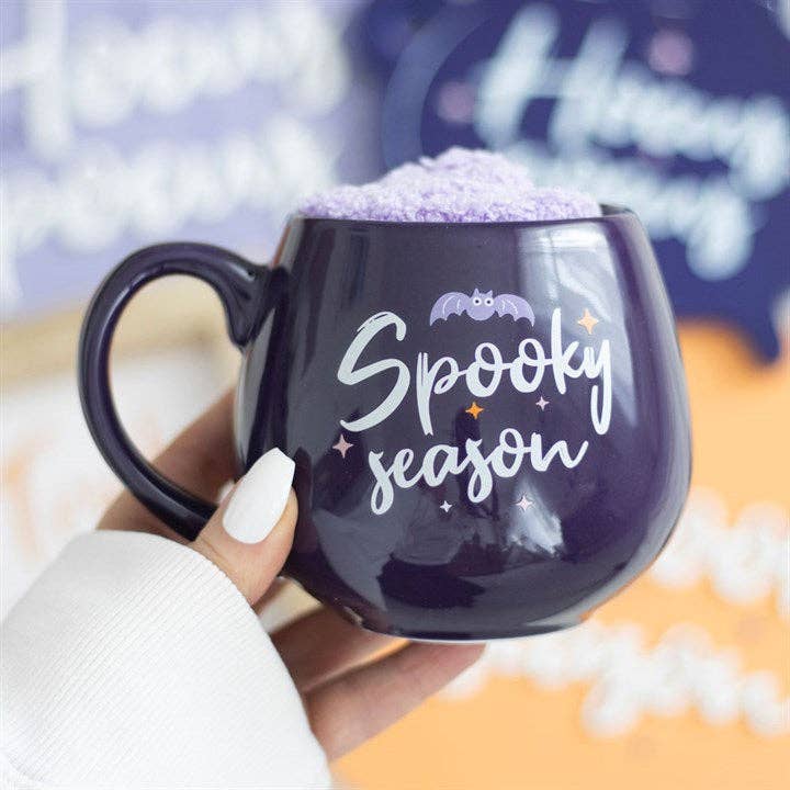 Spooky Season Halloween Mug and Socks Set