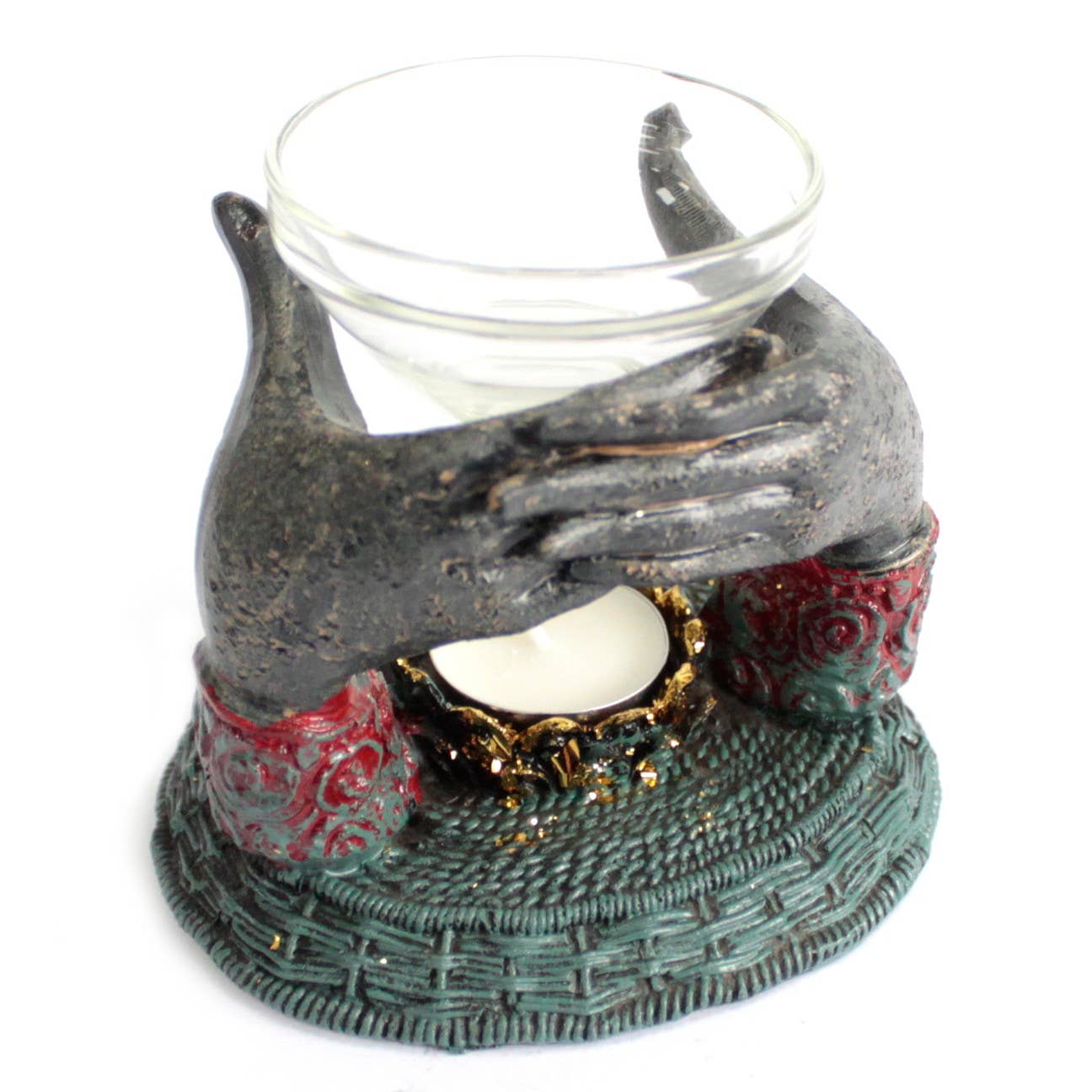 Antique style Buddha - Offering Hands Oil Burner