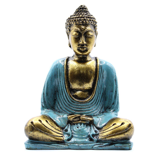 Teal & Gold Buddha - Medium