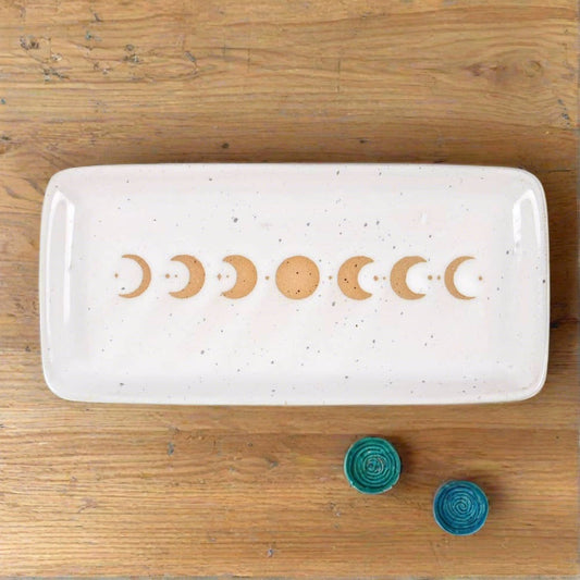 17cm Moon Phase Ceramic Trinket Tray