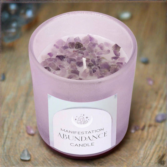 Abundance French Lavender Crystal Chip Candle